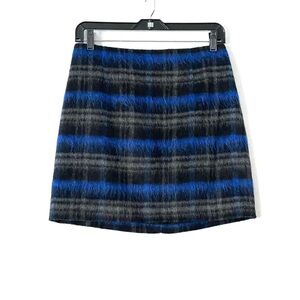 The Kooples Wool Mohair Plaid Mini Skirt